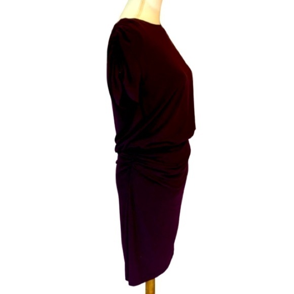 NWT Lauren Ralph Lauren Shirred knit dress, raisin, 6, figure flattering - Picture 2 of 10